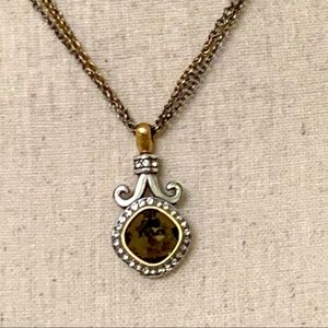 Brighton Smoky Topaz Rhinestone Double Pendant